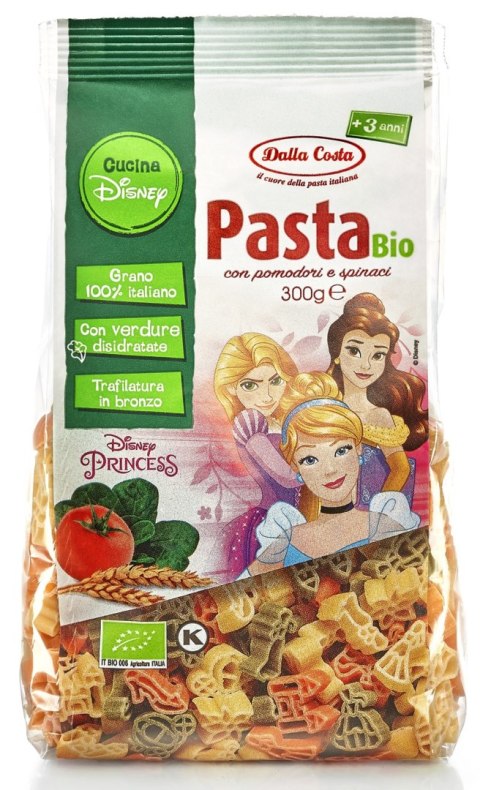 MAKARON (SEMOLINOWY TRÓJKOLOROWY) DISNEY PRINCESS BIO 300 g - DALLA COSTA