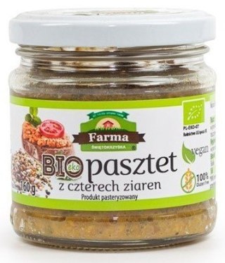 PASZTET WEGAŃSKI Z CZTERECH ZIAREN BEZGLUTENOWY BIO 160 g - FARMA ŚWIĘTOKRZYSKA