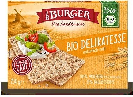 PIECZYWO CHRUPKIE ŻYTNIE RAZOWE BIO 250 g - BURGER