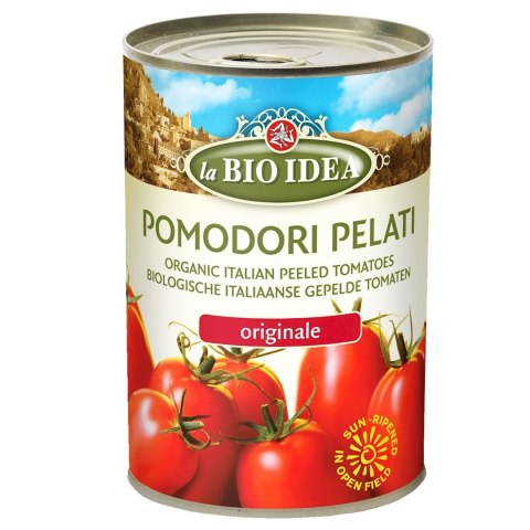 POMIDORY PELATI BEZ SKÓRY BIO 400 g (240 g) (PUSZKA) - LA BIO IDEA