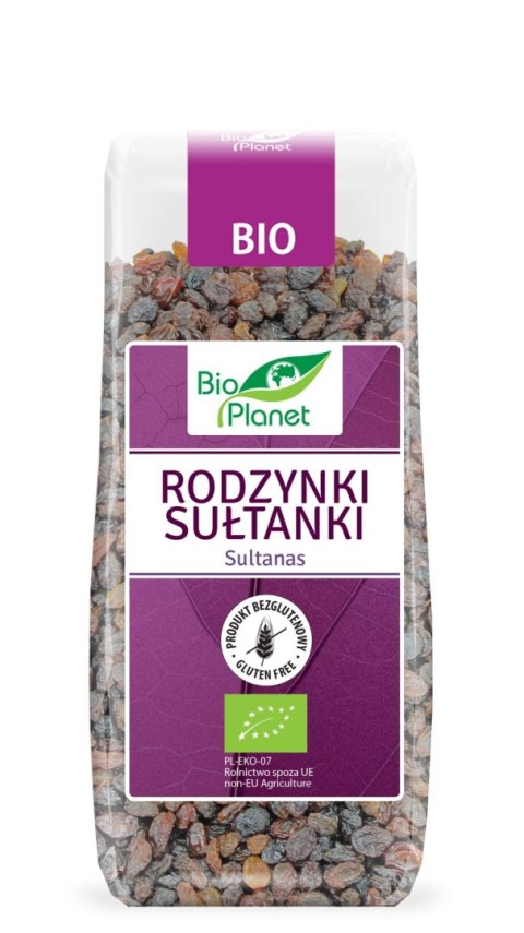 RODZYNKI SUŁTANKI BEZGLUTENOWE BIO 200 g - BIO PLANET