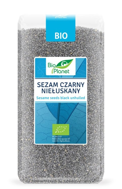 SEZAM CZARNY NIEŁUSKANY BIO 500 g - BIO PLANET