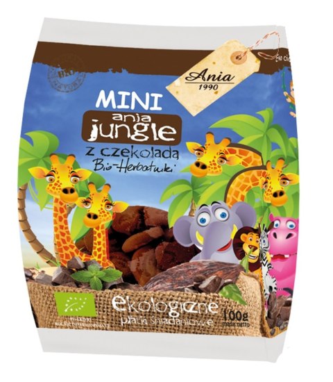 CIASTKA Z CZEKOLADĄ MINI JUNGLE BIO 100 g - BIO ANIA