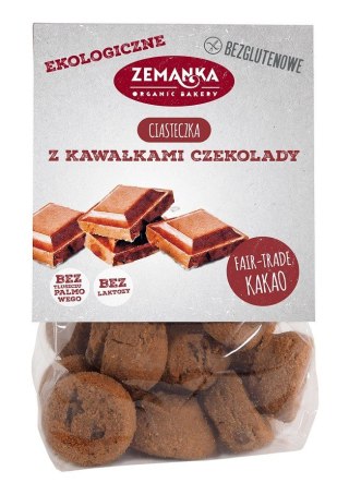 CIASTKA Z KAWAŁKAMI CZEKOLADY BEZGLUTENOWE BIO 100 g - ZEMANKA