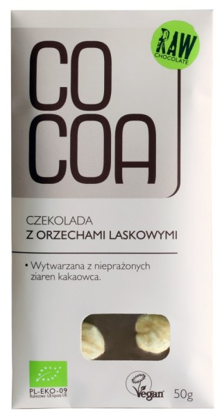 CZEKOLADA Z ORZECHAMI LASKOWYMI BIO 50 g - COCOA