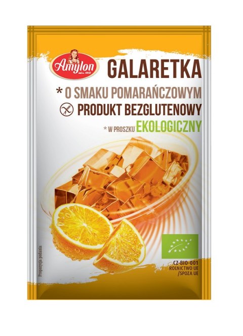 GALARETKA O SMAKU POMARAŃCZOWYM BEZGLUTENOWA BIO 40 g - AMYLON