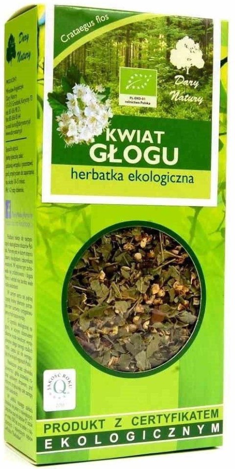 HERBATKA KWIAT GŁOGU BIO 50 g - DARY NATURY