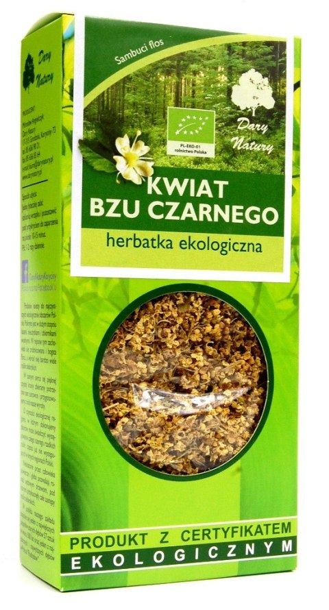 HERBATKA Z KWIATU CZARNEGO BZU BIO 50 g - DARY NATURY