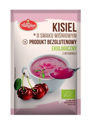 KISIEL INSTANT O SMAKU WIŚNIOWYM BEZGLUTENOWY BIO 30 g - AMYLON