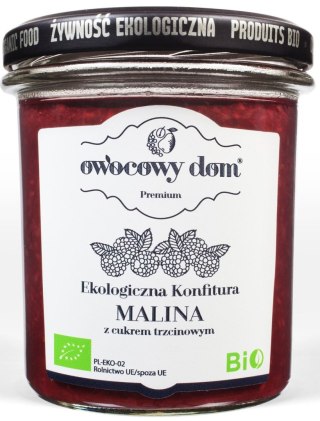 KONFITURA MALINOWA BIO 300 g - OWOCOWY DOM