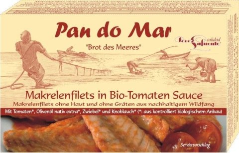 MAKRELA FILETY W BIO SOSIE POMIDOROWYM 120 g (90 g) - PAN DO MAR