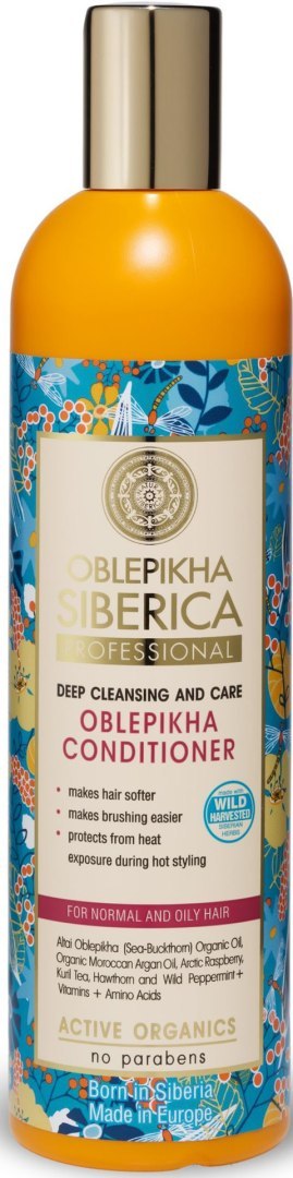 ODŻYWKA DO WŁOSÓW NORMALNYCH I TŁUSTYCH GŁĘBOKIE OCZYSZCZENIE I PIELĘGNACJA 400 ml - NATURA SIBERICA (OBLEPIKHA)