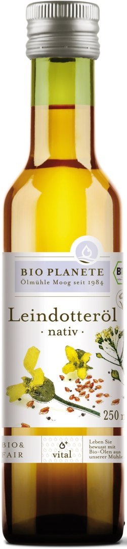 OLEJ Z LNIANKI (RYDZOWY) TŁOCZONY NA ZIMNO BIO 250 ml - BIO PLANETE