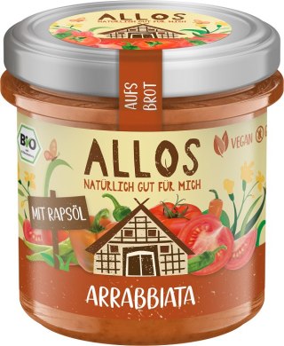 PASTA KREMOWA ARRABBIATA BEZGLUTENOWA BIO 140 g - ALLOS