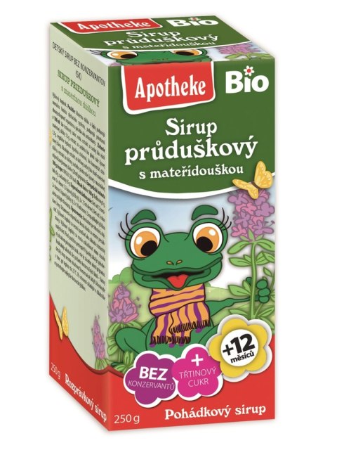 SYROP DLA DZIECI Z TYMIANKU I DZIKIEJ RÓŻY PO 1 ROKU BIO 250 g - APOTHEKE