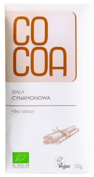 TABLICZKA BIAŁA CYNAMONOWA BIO 50 g - COCOA