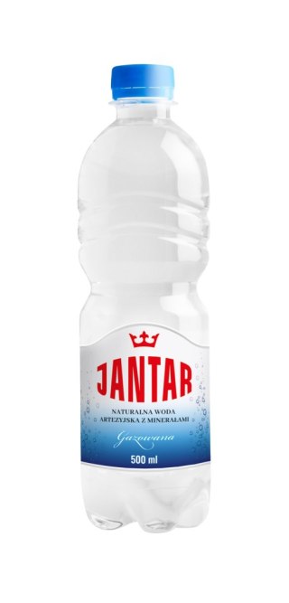 WODA ŹRÓDLANA ŚREDNIOZMINERALIZOWANA GAZOWANA 500 ml - JANTAR