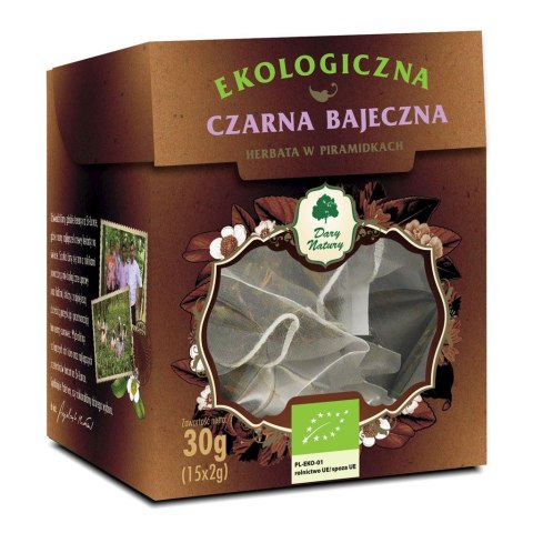 HERBATA CZARNA BAJECZNA PIRAMIDKI BIO (15 x 2 g) 30 g - DARY NATURY