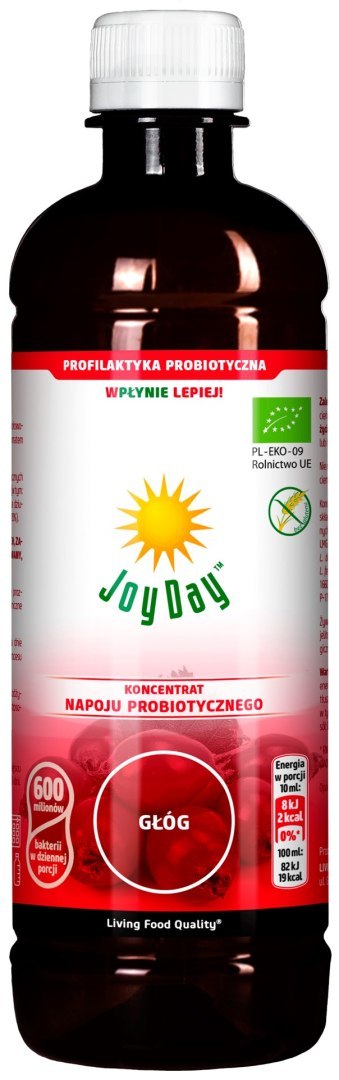 KONCENTRAT NAPOJU PROBIOTYCZNEGO GŁÓG BEZGLUTENOWY BIO 500 ml - JOY DAY