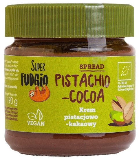 KREM PISTACJOWO - KAKAOWY BEZGLUTENOWY BIO 190 g - ME GUSTO (SUPER FUDGIO)