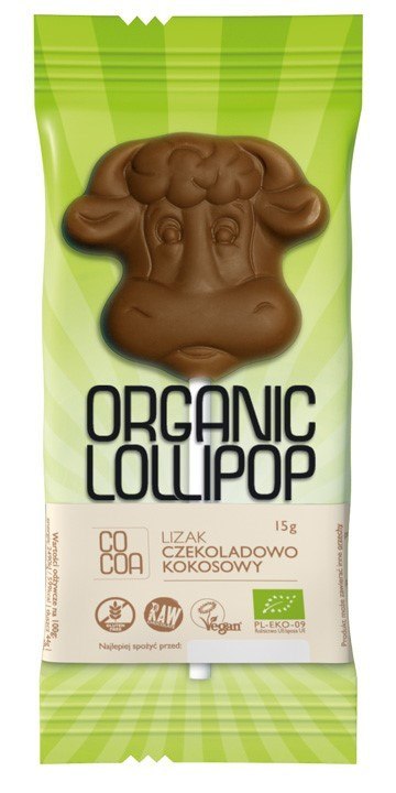 LIZAK CZEKOLADOWO - KOKOSOWY BEZGLUTENOWY BIO 15 g - COCOA