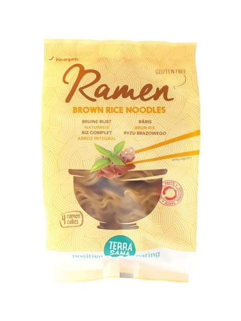 MAKARON (RYŻOWY RAZOWY) RAMEN BEZGLUTENOWY BIO 280 g - TERRASANA