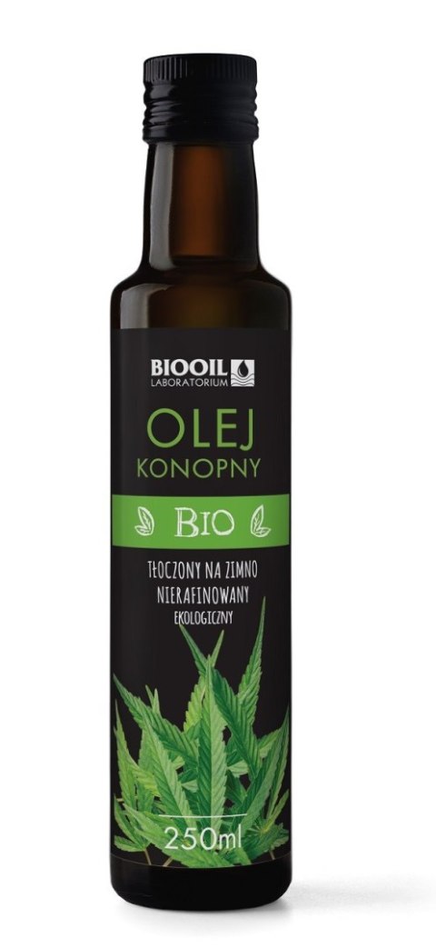 OLEJ KONOPNY TŁOCZONY NA ZIMNO BIO 250 ml - BIOOIL