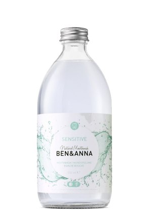 PŁYN DO PŁUKANIA JAMY USTNEJ Z ALOESEM, SZAŁWIĄ I OLEJKIEM MIĘTOWYM SENSITIVE ECO 500 ml - BEN & ANNA