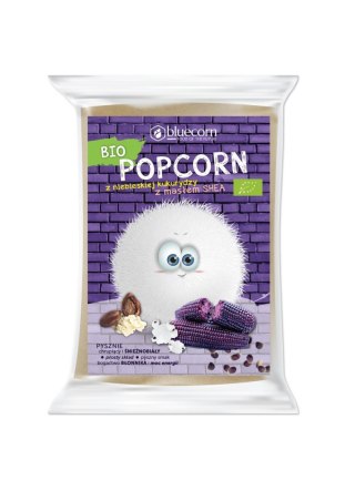 POPCORN Z NIEBIESKIEJ KUKURYDZY Z SHEA I SOLĄ DO PRZYGOTOWANIA W MIKROFALÓWCE BEZGLUTENOWY BIO 100 g - BLUECORN