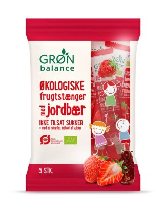 PRZEKĄSKI DLA DZIECI TRUSKAWKOWE BIO (5 x 20 g) 100 g - GRON BALANCE