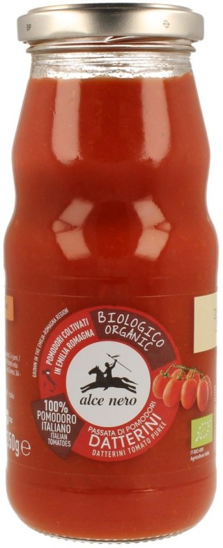 SOS POMIDOROWY PASSATA (Z POMIDORÓW DAKTYLOWYCH) BIO 350 g - ALCE NERO