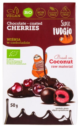 WIŚNIE LIOFILIZOWANE W CZEKOLADZIE BEZGLUTENOWE BIO 50 g - ME GUSTO (SUPER FUDGIO)