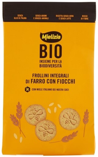 CIASTKA FROLLINI ORKISZOWE PEŁNOZIARNISTE BIO 300 g - MIELIZIA