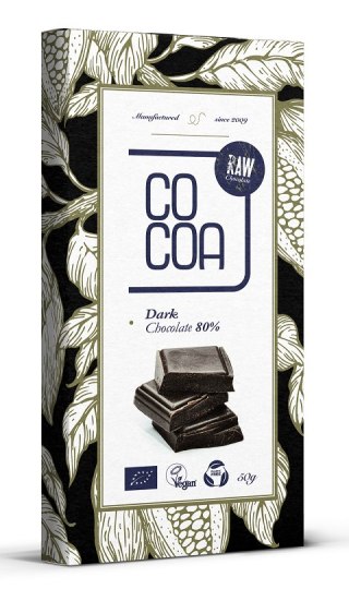 CZEKOLADA CIEMNA 80 % BIO 50 g - COCOA