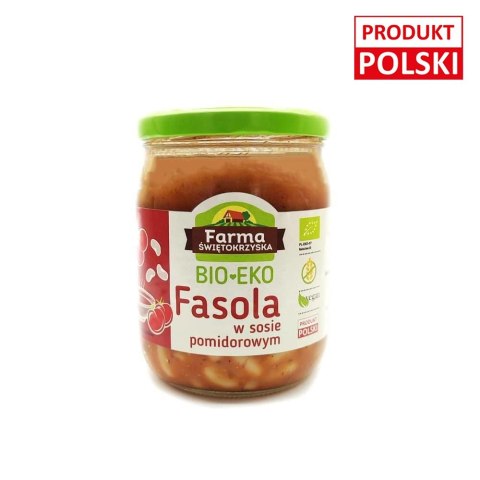 FASOLKA W SOSIE POMIDOROWYM BEZGLUTENOWA BIO 420 g - FARMA ŚWIĘTOKRZYSKA