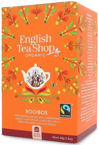 HERBATKA ROOIBOS FAIR TRADE BIO (20 x 2 g) 40 g - ENGLISH TEA SHOP ORGANIC