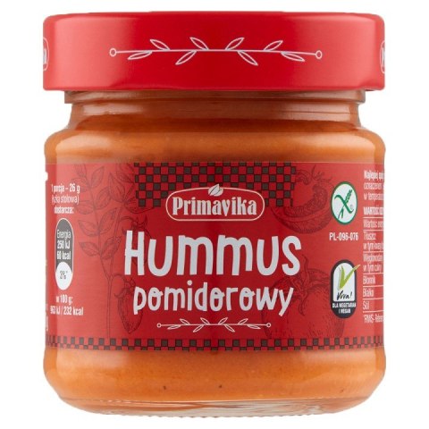 HUMMUS POMIDOROWY BEZGLUTENOWY 160 g - PRIMAVIKA