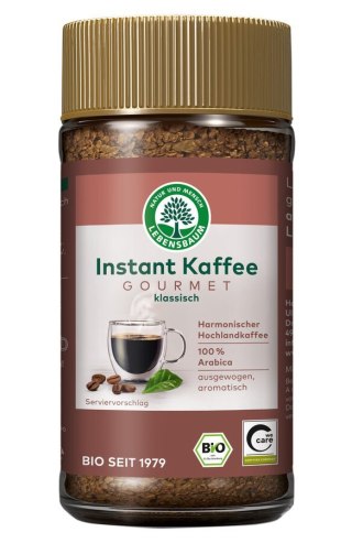 KAWA ROZPUSZCZALNA LIOFILIZOWANA ARABICA GOURMET 100 % BIO 100 g - LEBENSBAUM