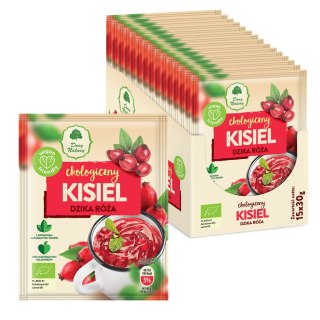 KISIEL INSTANT DZIKA RÓŻA BEZGLUTENOWY BIO 30 g - DARY NATURY