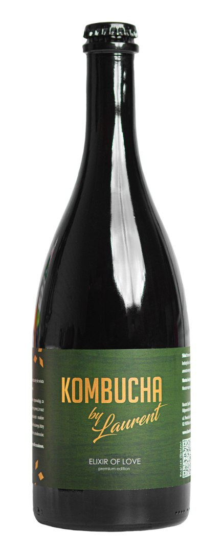 KOMBUCHA FERMENTOWANA NA BUKU O SMAKU CZEKOLADOWYM (ELIXIR OF LOVE) BIO 750 ml - KOMBUCHA BY LAURENT (PREMIUM)