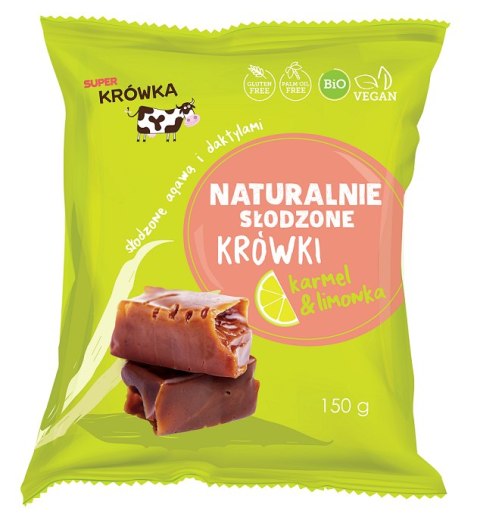 KRÓWKI O SMAKU KARMELU I LIMONKI BEZMLECZNE BEZGLUTENOWE BIO 150 g - ME GUSTO (SUPER KRÓWKA)