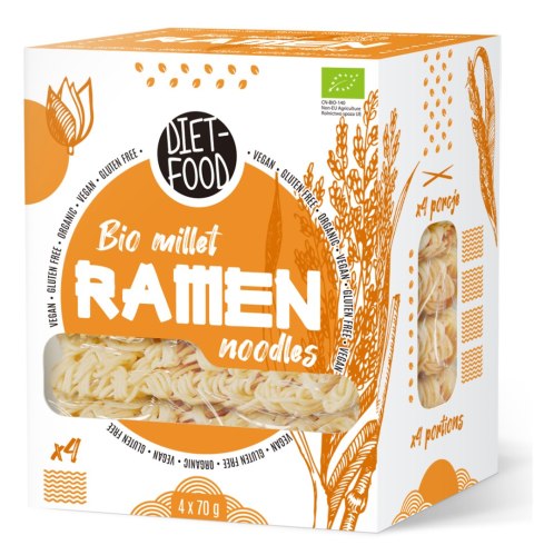 MAKARON (JAGLANY) RAMEN BEZGLUTENOWY BIO 280 g - DIET-FOOD