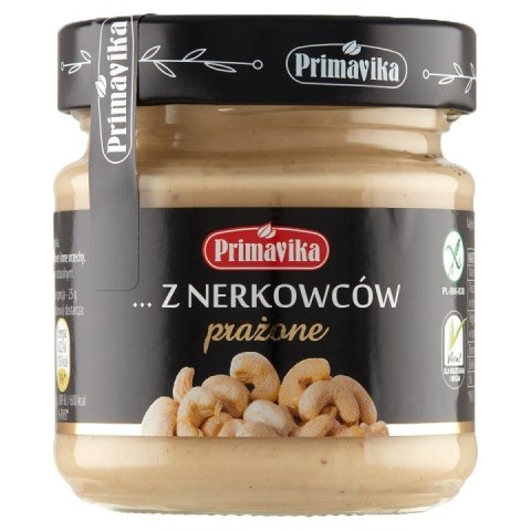 PASTA Z PRAŻONYCH ORZECHÓW NERKOWCA BEZGLUTENOWA 185 g - PRIMAVIKA