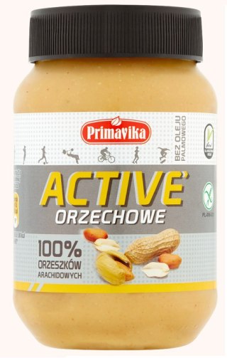 PASTA Z PRAŻONYCH ORZESZKÓW ZIEMNYCH ACTIVE BEZGLUTENOWA 470 g - PRIMAVIKA