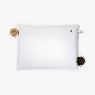 PODUSZKA DO SPANIA Z ŁUSKĄ GRYKI I ORKISZU DLA DOROSŁYCH BIAŁA (45 x 60 cm) - PLANTULE PILLOWS