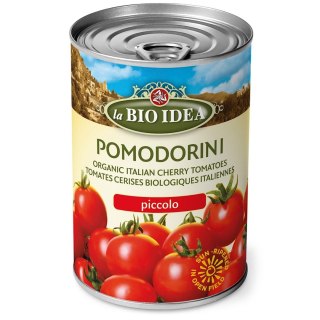 POMIDORY CHERRY W SOSIE POMIDOROWYM BIO 400 g (PUSZKA) - LA BIO IDEA