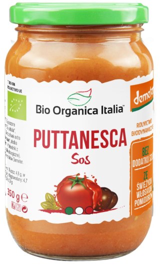 SOS POMIDOROWY Z OLIWKAMI I KAPARAMI PUTTANESCA DEMETER BIO 350 g - BIO ORGANICA ITALIA