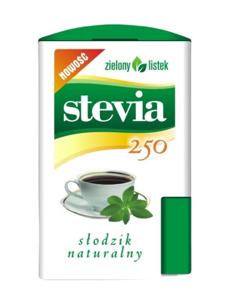 STEVIA PASTYLKI W DOZOWNIKU (250 szt) 13 g - ZIELONY LISTEK