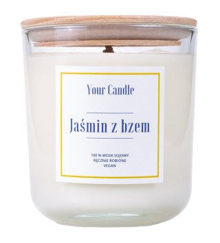 ŚWIECA SOJOWA ZAPACHOWA JAŚMIN Z BZEM 210 ml - YOUR CANDLE