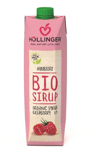 SYROP MALINOWY BIO 1 L - HOLLINGER